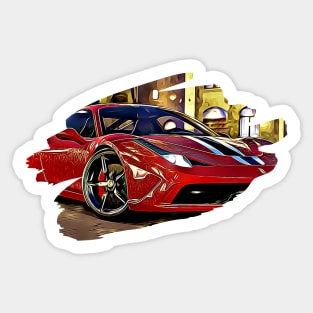 488 Pista Art Print Sticker